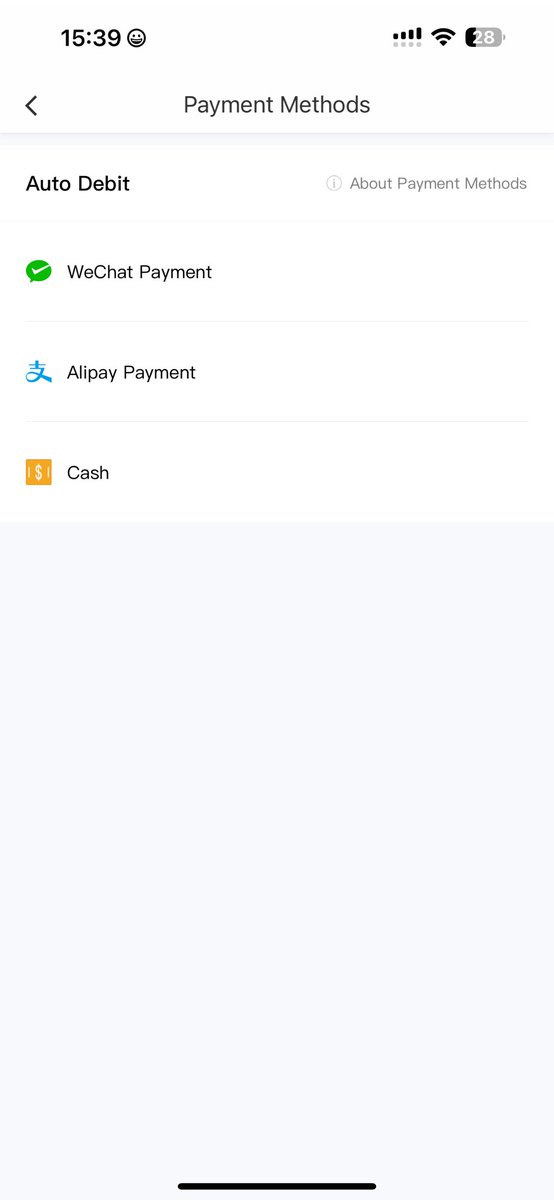 알리페이를 디디에 연결하는 방법을 아는 사람 있나요?

 Didi iOS에서는 탭해도 아무 반응이 없습니다.