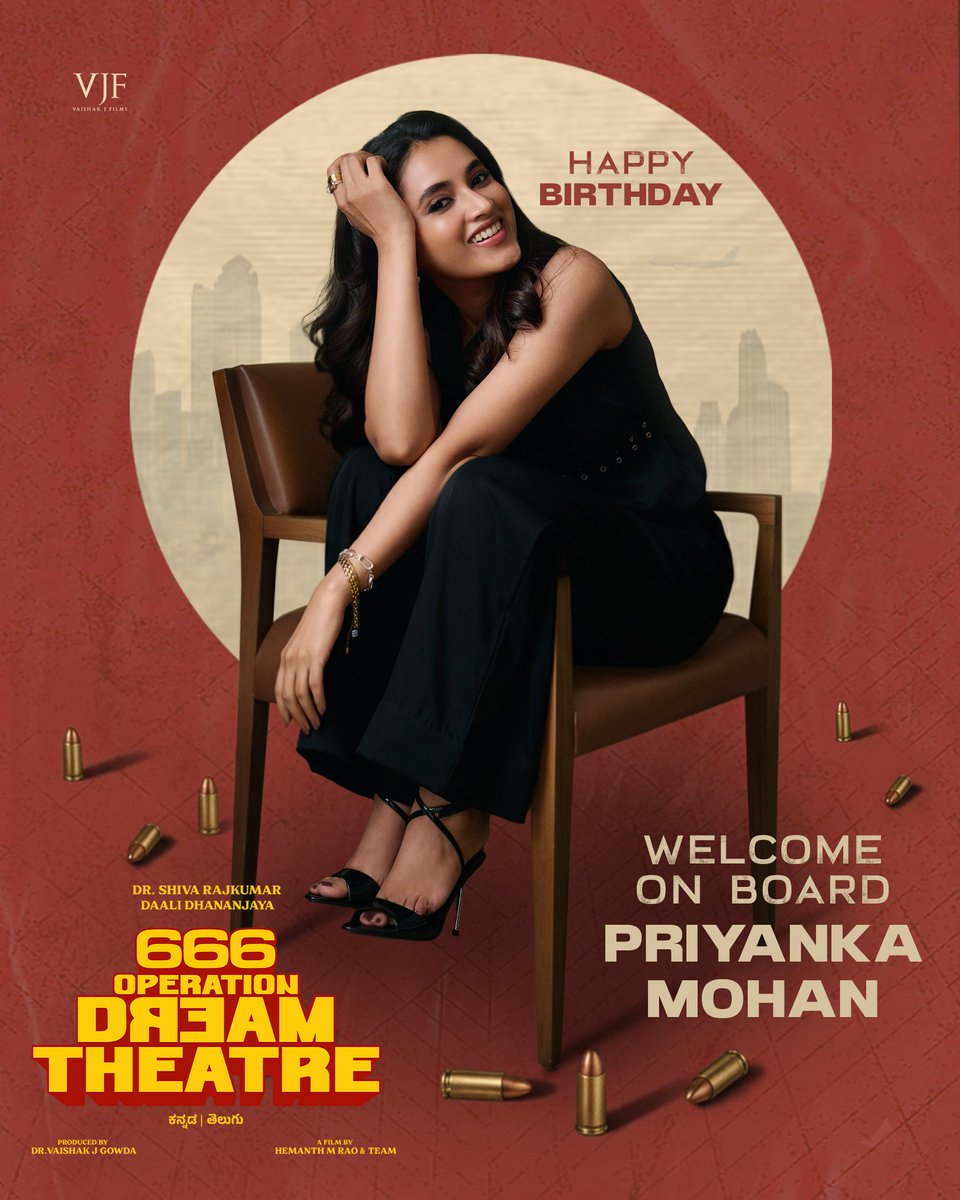 Dhananjayaka's tweet image. Welcome on board to the Mission #666OperationDreamTheatre. Happy birthday @priyankaamohan

Channel Link : whatsapp.com/channel/0029Vb…

PC: @kalyanyasaswi

@NimmaShivanna @hemanthrao11 @charanrajmr2701 @AdvaithaAmbara 

#HBDPriyankaMohan #666OperationDreamTheatre