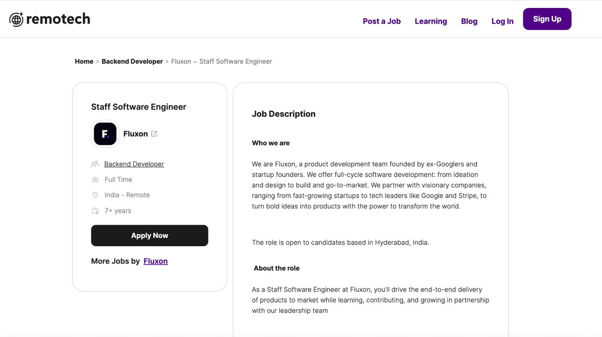 Remotech_ai's tweet image. Fluxon is hiring Staff Software Engineer
Location: Remote - India, Poland, Portugal
Role: Backend Developer 

🔗 View Details: 
 remotech.ai/jobs/staff-sof… 

Sign up to get early access to top remote tech jobs 👇
remotech.ai/sign-up  

#RemoteWork #TechJobs #Remotejobs