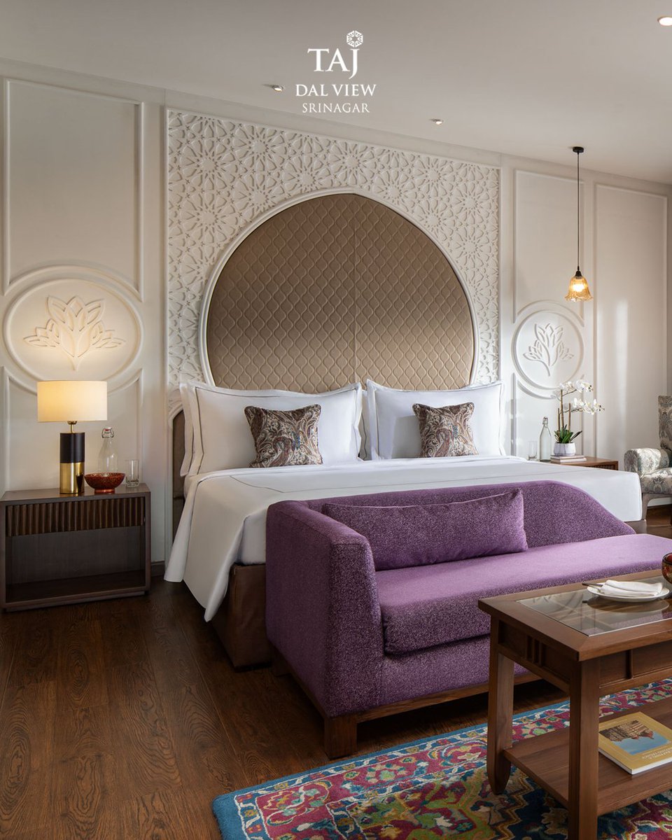 tajdalview's tweet photo. Wrapped in warmth and embraced by breathtaking mountain views, every corner of your suite at #TajDalView invites plush comfort and serene indulgence.

For enquiries, please click on the link in the bio.

#TajHotels #Tajness #LuxuryHotel #DalLake #LuxurySuite #WinterGetaway https://t.co/TgRaZQ4Q6H