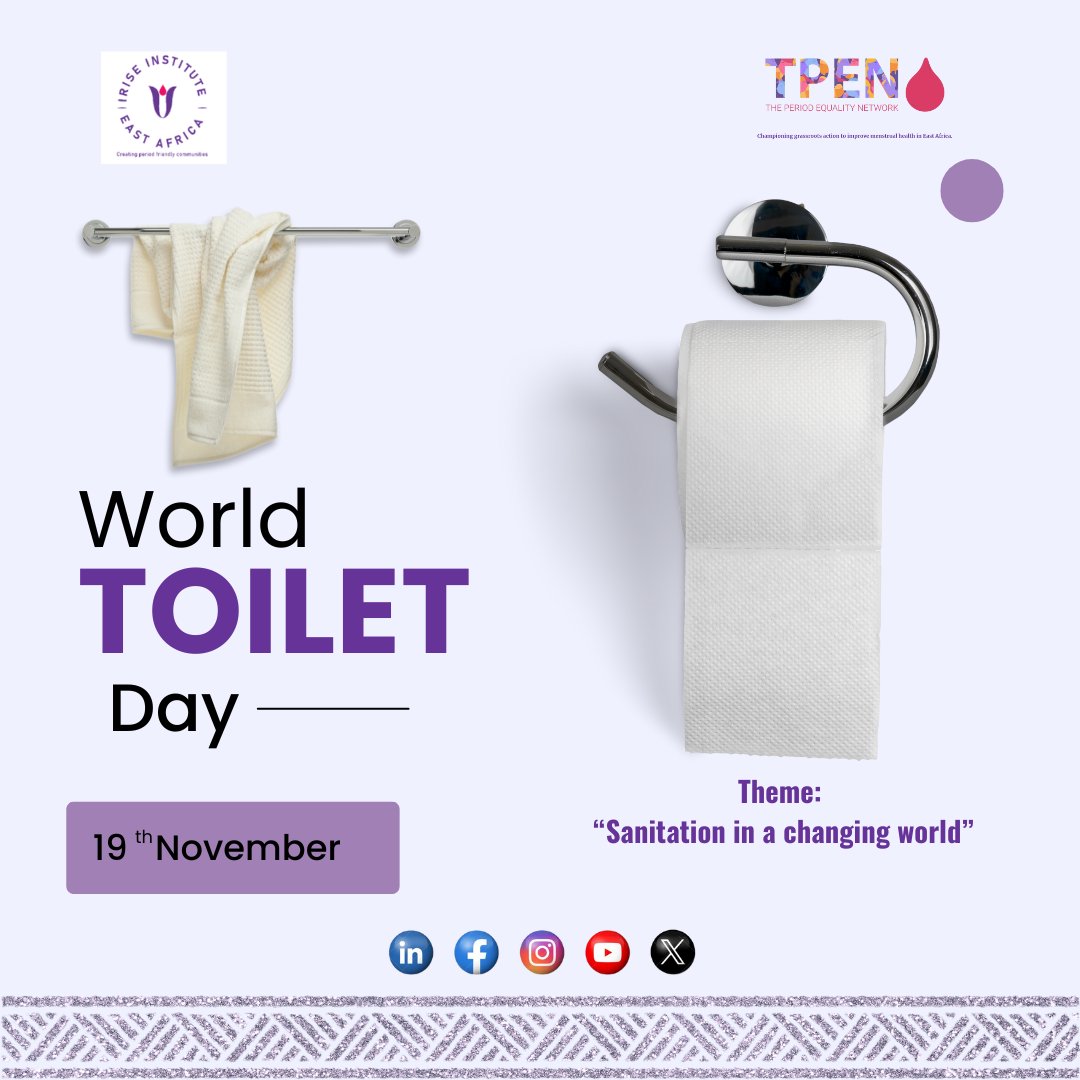 This #WorldToiletDay, we’re reminding the world that safe toilets are essential for menstrual health.
Without private, clean, and accessible WASH facilities, millions of girls &amp; women struggle to manage their periods with dignity and risk infections.
Let’s advocate for toilets
