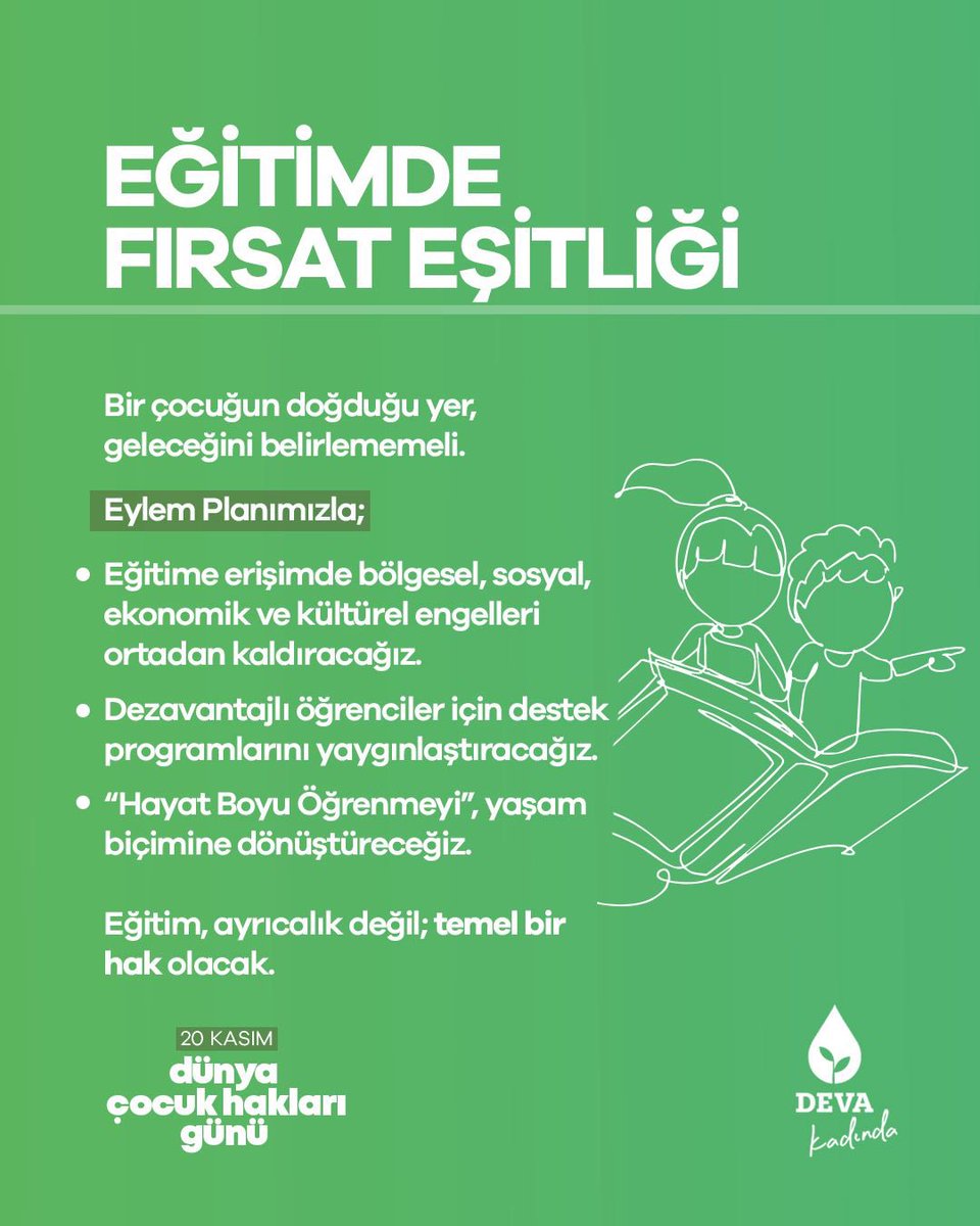 Bir çocuğun doğduğu yer geleceğini belşrlememeli
#dünyaçocukhaklarıgünü #20Kasım