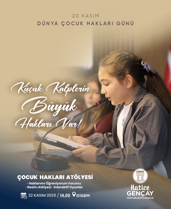 Didim’de 20 Kasım Dünya Çocuk Hakları Günü Etkinlikleri