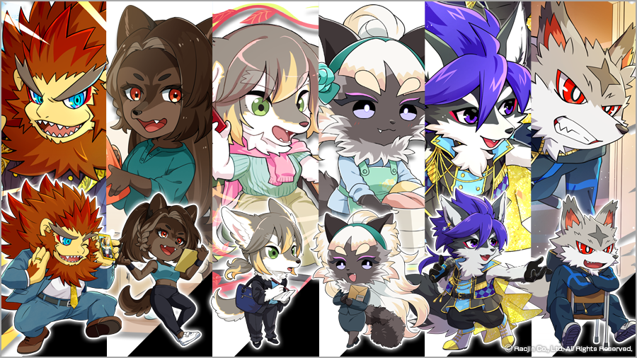 racjin_pazani's tweet photo. パズあにデザイン班です。近日登場のあにまる武将をご紹介【★7【氷】支配者・豊臣秀吉】【★6【氷】オフ日・愛加那】【★6【炎】フリーライター・佐々木累】【★6【嵐】主婦・築山殿】【★6【聖】アイドルグループ・陰陽神鬼】【★6【魔】生徒会風紀員・風魔小太郎】です。お楽しみに！　#パズあに https://t.co/2TStbZkl6v