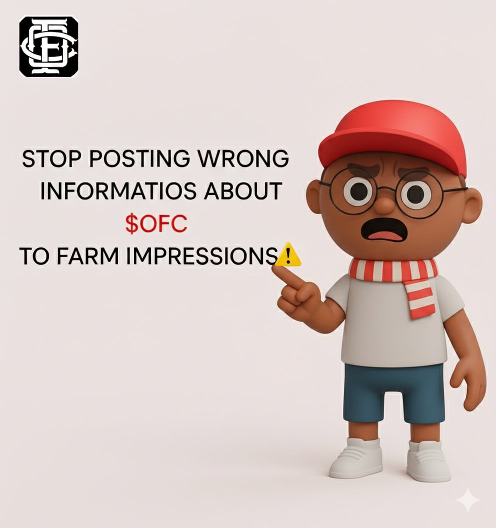 No doubt $OFC ticker increases your post visibility is a known fact buh how about we keep using it for the good of the project? You can't be a true believer and spread misinformations for engagement farming.

Every true contribution counts, use it for good cause.
Be $OFC aligned