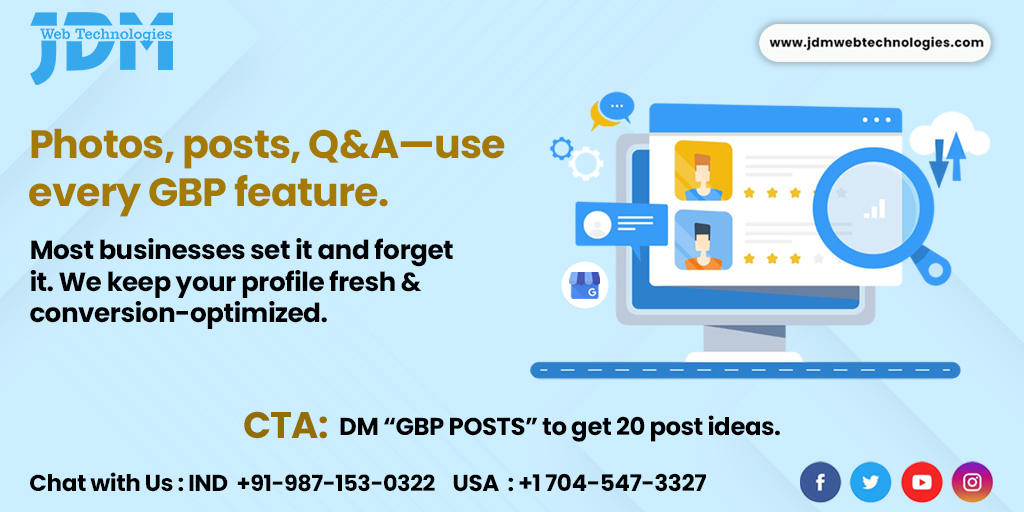 jdmseoagency's tweet photo. Many businesses set up their profiles and never update them. We keep yours consistently fresh, optimized, and conversion-ready to attract more customers and boost visibility.

#GMBPosts #LocalDiscovery #NearMeSearches #GoogleMaps #BusinessGrowth #JDMWebTechnologies https://t.co/7NXnSLkRcI