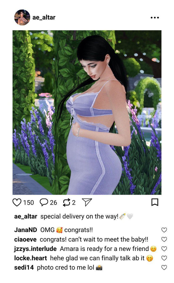 viiansims's tweet image. Aelira finally had the courage to announce her pregnancy to the rest of the world 🍼🥺