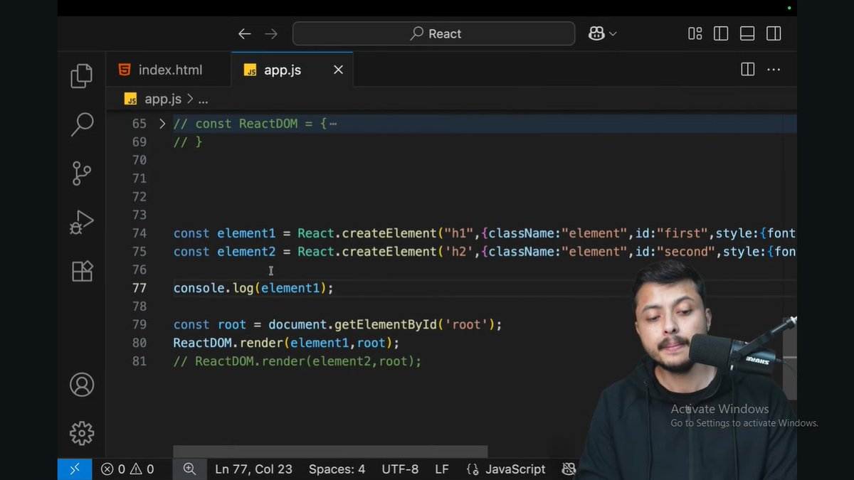 SachinK82390021's tweet image. My web development journey Day(30) - React Lecture (01) 
React is started 
#CoderArmy #webdevelopment #javascript #csscode #React
