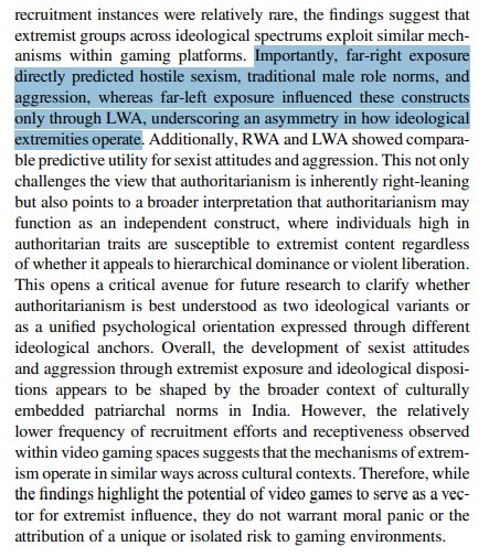 What exactly is happening in the IITs??

In a paper, this time from IIT Indore, the topic chosen is "video-game radicalisation,"  and guess what ? It’s being linked to Hindutva !

From the paper shared by <a href="/MehHarshil/">Harshil (હર્ષિલ)</a> this is the garbage that IIT is publishing in name of academic