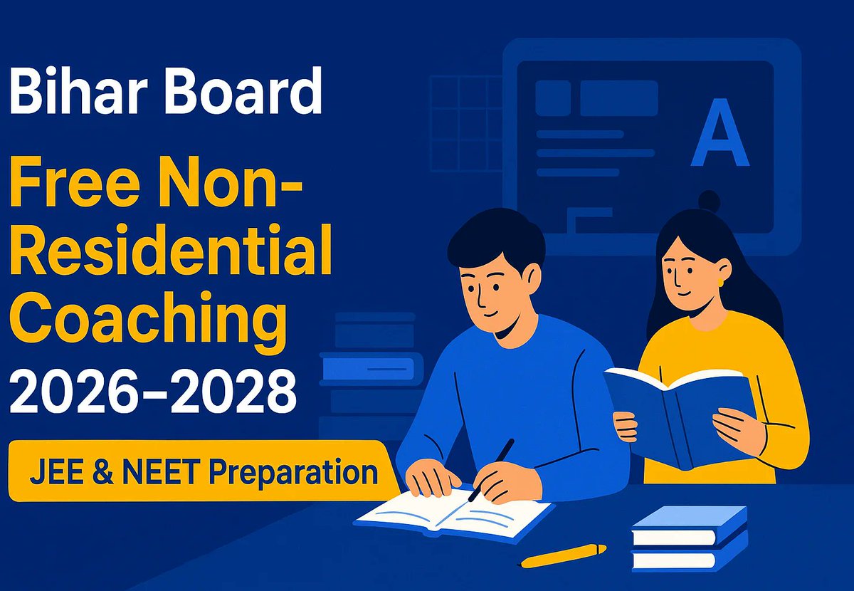 LearnBseb's tweet image. Bihar Board Free Non-Residential Coaching 2026–2028: JEE और NEET की तैयारी का सुनहरा अवसर | Complete Guide visit us:-learnbseb.in/bihar-board-fr… #biharboard #freeclass