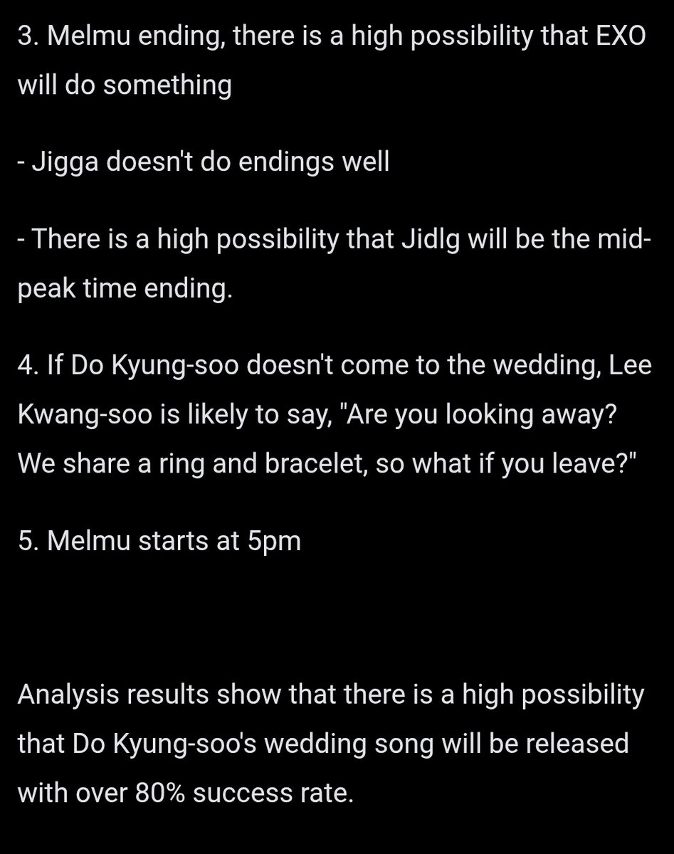 i can't with them🤣🤣 so based on op analysis, over 80% possibility kyungsoo can sing the congratulary song at the wedding