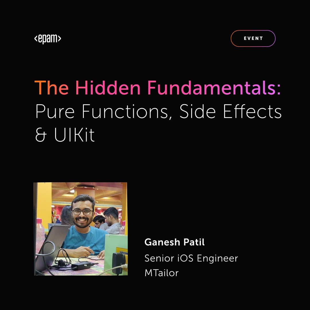 EPAM_India's tweet image. #EPAMIndia is organizing a hands-on #Swift Meetup at the EPAM Pune office, bringing together passionate #iOSdevelopers for a focused #learning session. 
 
Register here: ow.ly/q7ot50XuuLb
 
#EPAM #LifeatEPAM #Swift #iOSCommunity #TechMeetup #MobileDevelopment #SwiftIndia