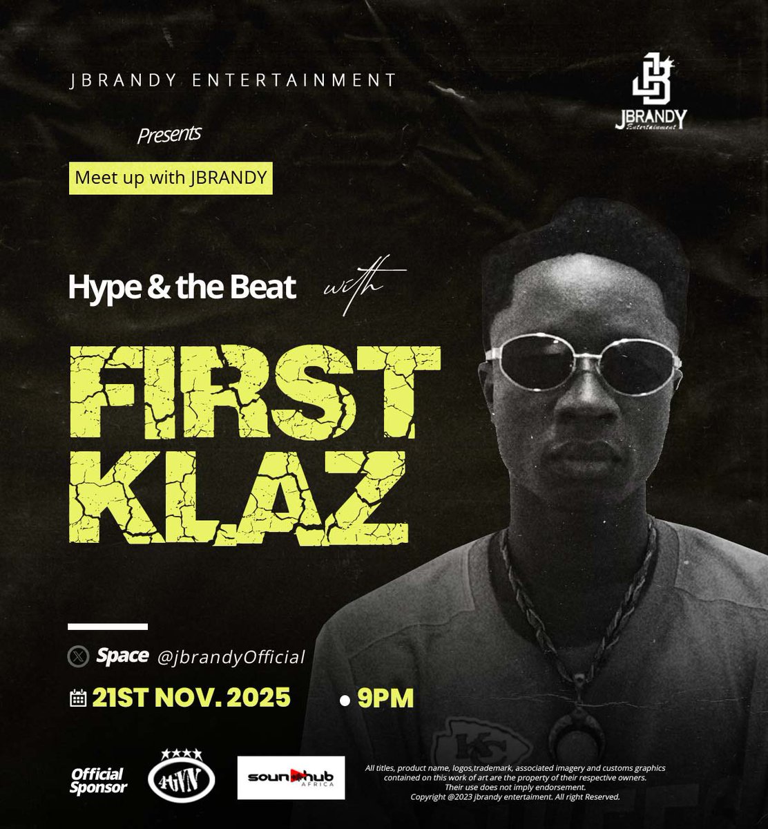 JbrandyOfficial's tweet image. This Friday on MEET UP WITH JBRANDY 🎙️
We’ve got @firstklaz_ as our Guest! 

Join us LIVE in this Space - 

9pm Tomorrow 🔔