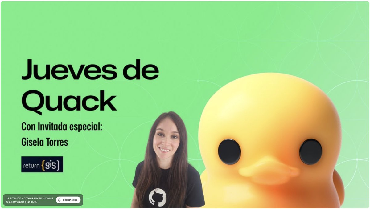 0GiS0's tweet image. 🦆👋 ¡Cuack developer!

Hoy a las 16:00 (hora 🇪🇸) me uno a @acolombiadev  en Jueves de Quack para comentar lo mejor del #GitHubUniverse 🌌.

Nuestras favoritas, lo más loco que anunciaron 🤯 y demos en directo de cosas que ya puedes usar ⚡️💙

Si te mola GitHub, la IA y los…