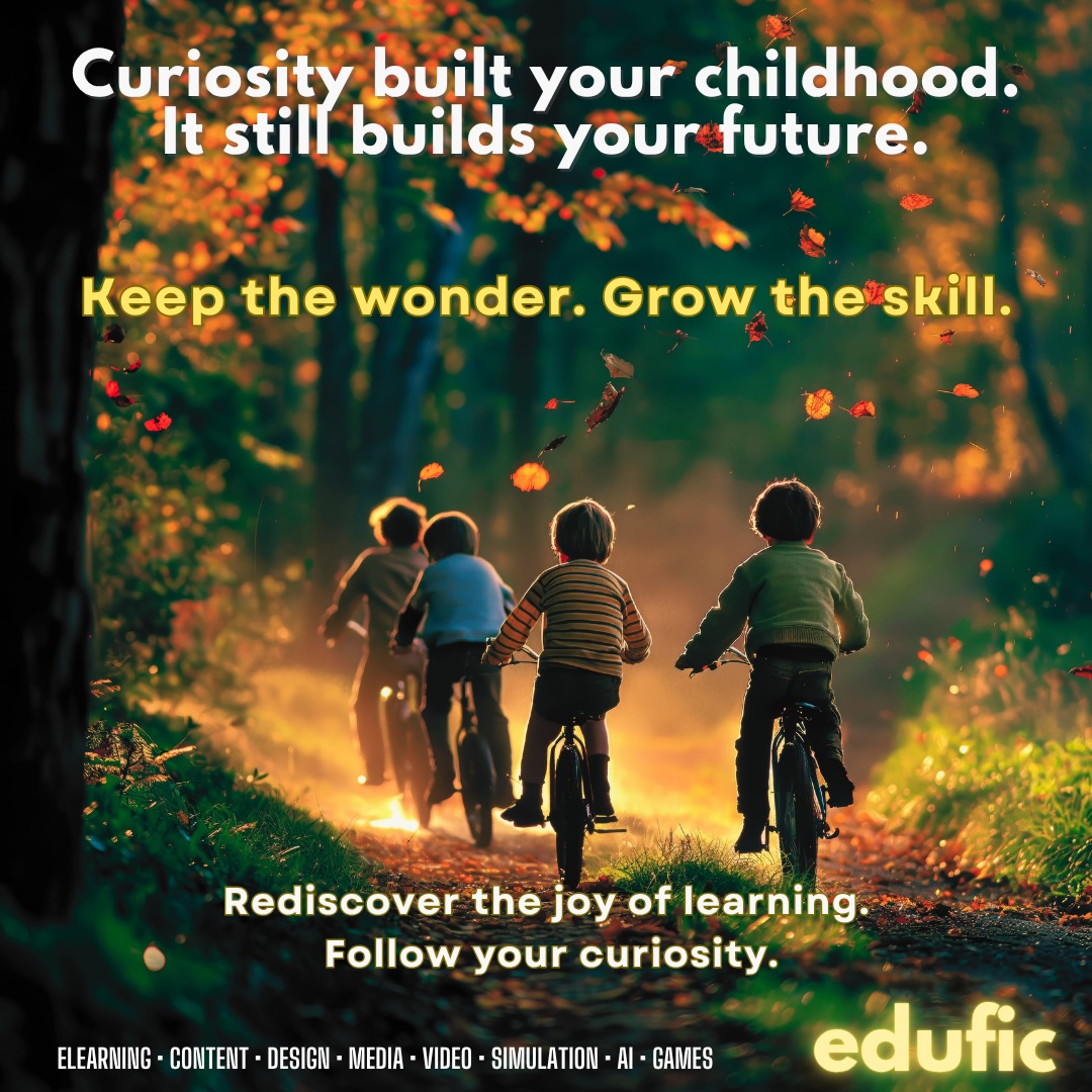eduficdigital's tweet image. The wonder that built your childhood can still build your career. Learning hits different when curiosity leads. We still learn best by exploring, trying, discovering. Keep the wonder. Grow the skill. Follow your curiosity. #Edufic #Elearning #EduficDigital @eduficdigital