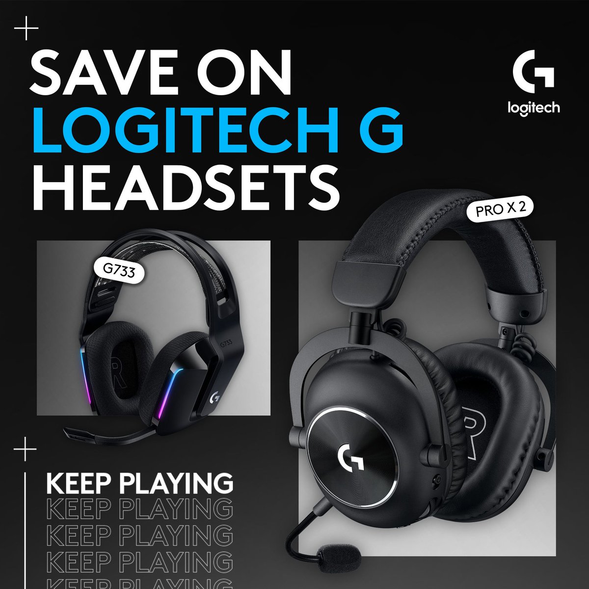 LogitechG_ANZ's tweet image. Black Friday just dropped the price of peak audio. 💰

#G733 in Black is up to 30% off, and #PROX2 is upto 20% off—your chance to upgrade your headset game without blowing the budget.

From 20 Nov to 3 Dec, jump on the deals, lock in the audio edge, and hear every win coming. 🎧…