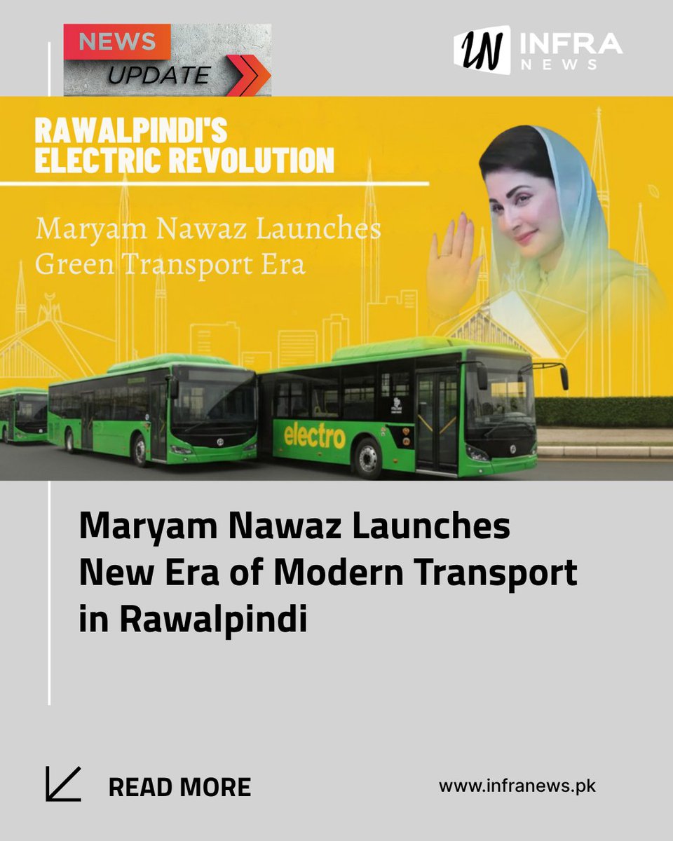 infranewspk's tweet image. Punjab Chief Minister Maryam Nawaz Sharif visited Rawalpindi and held an important meeting at the Commissioner Office to review ongoing development projects across...

Read Full Story Here: infranews.pk/maryam-nawaz-l…

#infranews #electricbus
