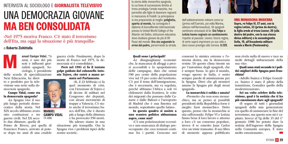 50 anni fa in questo giorno moriva il dittatore spagnolo Francisco Franco. Qui la mia intervista per <a href="/fam_cristiana/">Famiglia Cristiana</a> con il giornalista spagnolo <a href="/mcampovidal/">Manuel Campo Vidal</a>