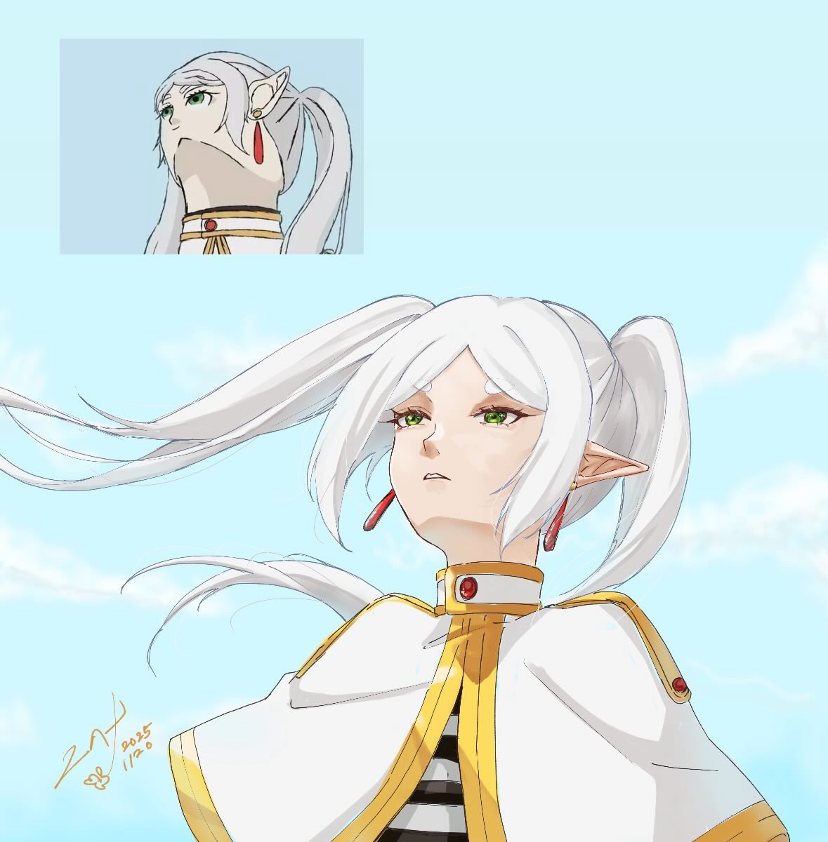 space0409's tweet image. 跟風一下
超級難…
我畫的超爛根本沒透視到

#frieren