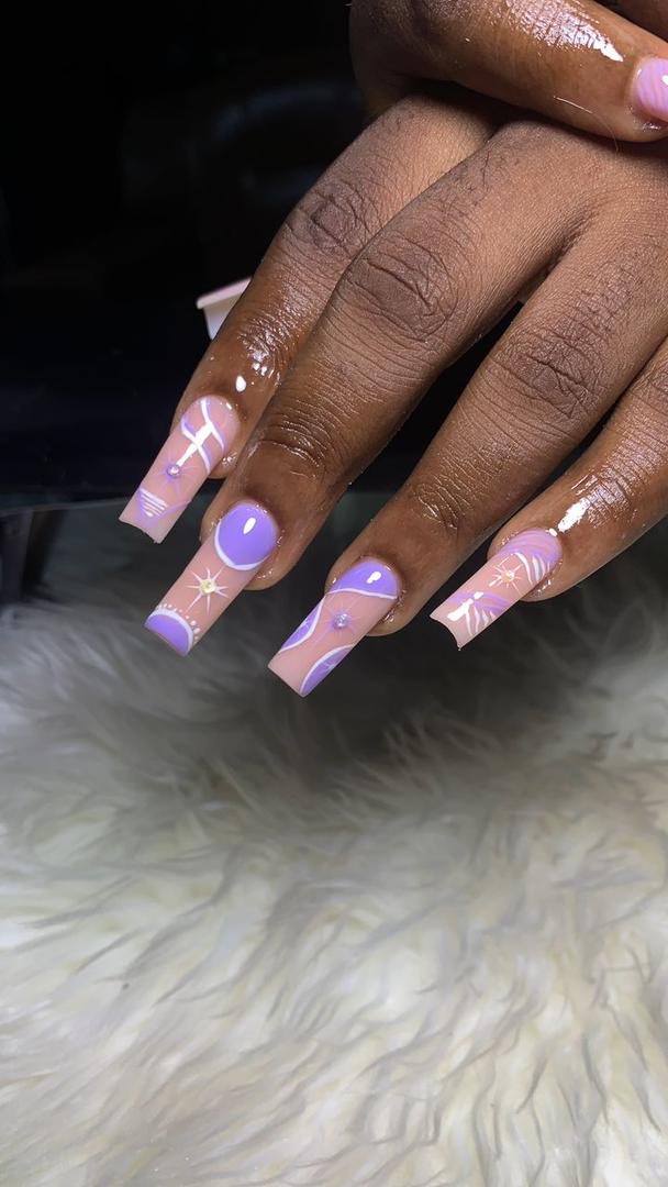 XItheGod__'s tweet image. Got bored designed a set of nails or sth!!