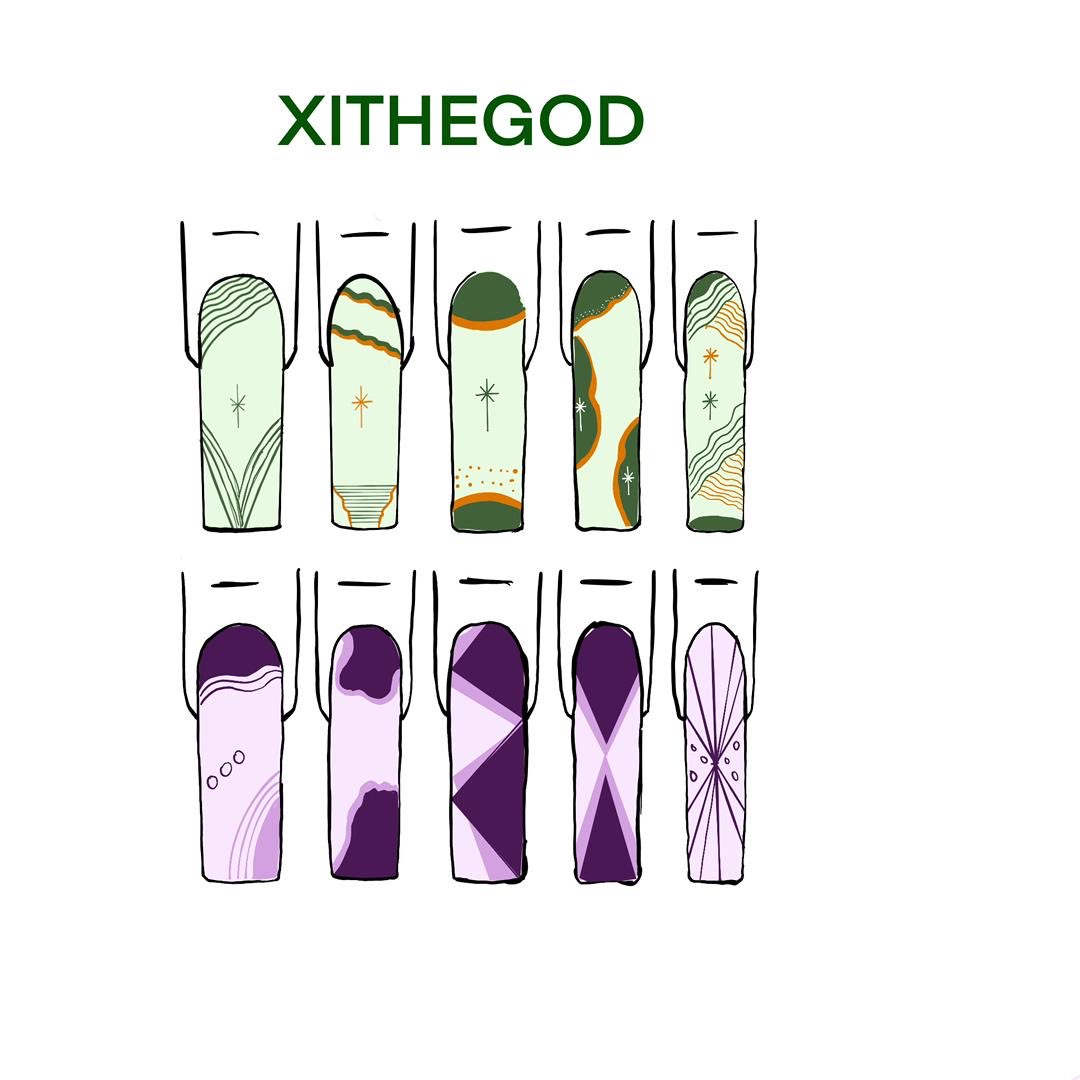 XItheGod__'s tweet image. Got bored designed a set of nails or sth!!