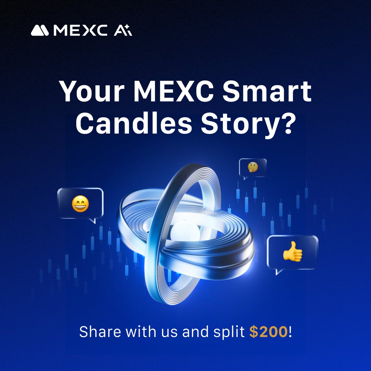 MEXC_Official's tweet image. 📈 MEXC Smart Candles Experience Giveaway!

We&apos;re giving away 200U to users who share their experience with MEXC Smart Candles!

📝 How to join:
1️⃣ Follow @MEXC_Official
2️⃣ Share your Smart Candles experience with a screenshot or short text
3️⃣ Comment your UID

Good luck traders!…