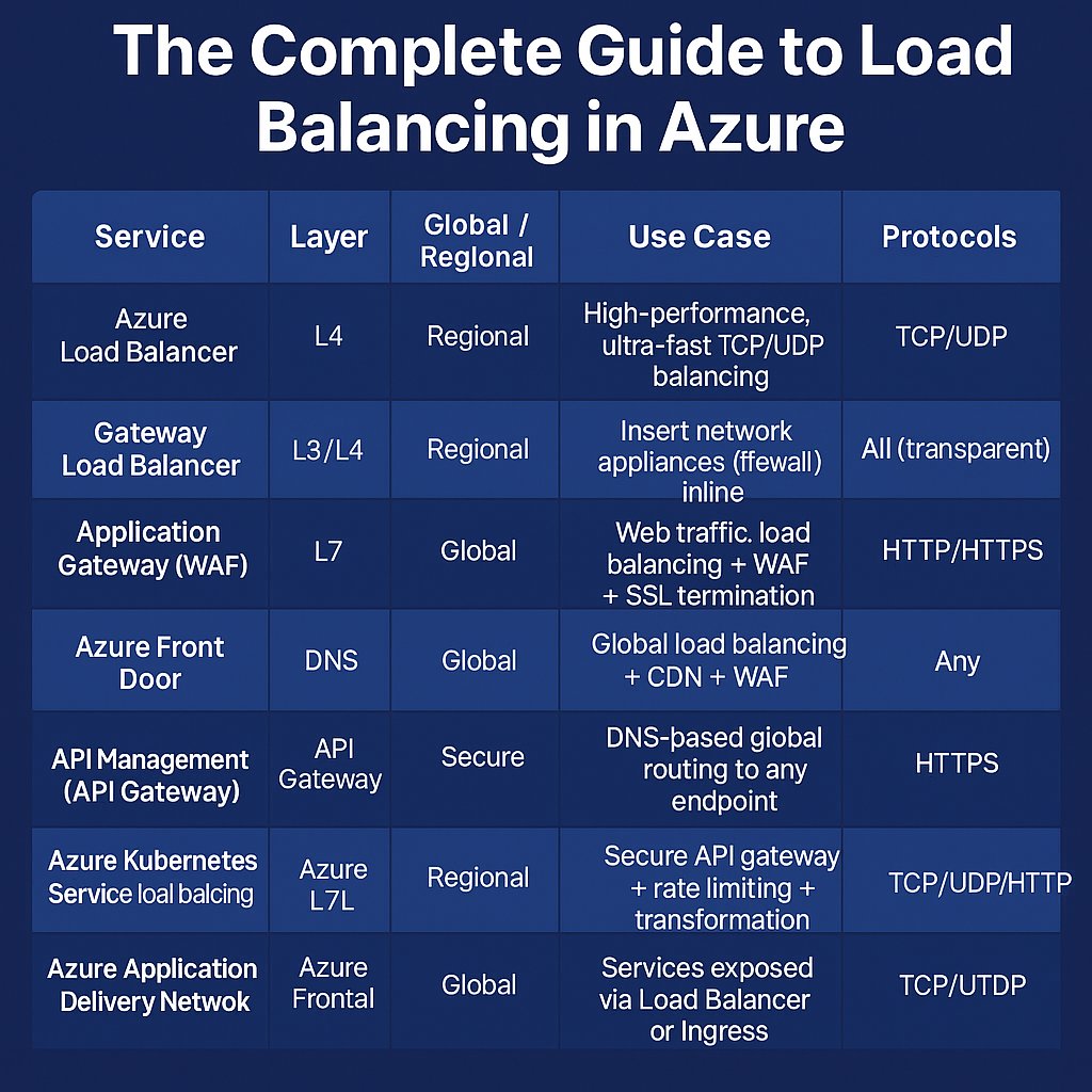 tech_prompts's tweet image. Master Azure Load Balancing: All Options Explained!
