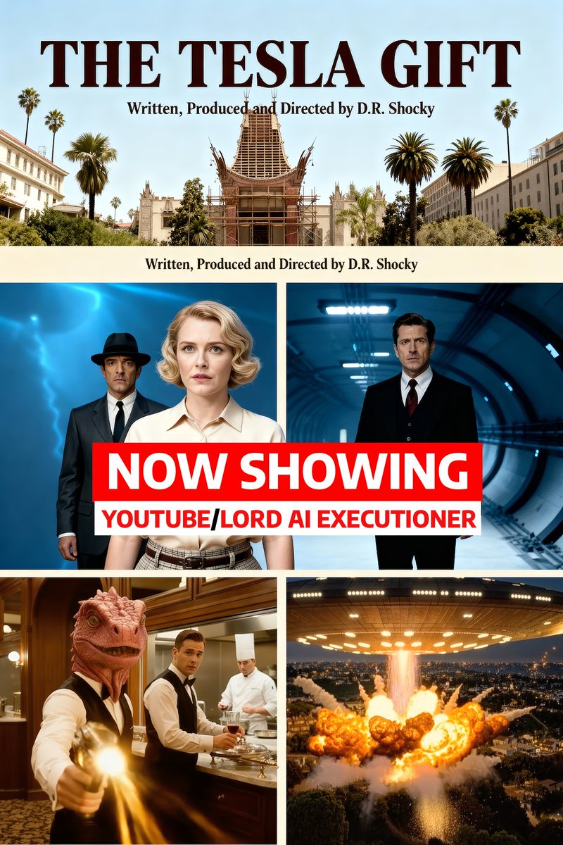 LordAIExecution's tweet image. THE TESLA GIFT - Movie Trailer
This is the untold story of the quiet war waged to protect power at all costs and the gifted lives erased to keep the world unbalanced. The Tesla Gift is a groundbreaking AI-generated short film that reveals how the global elite feared Tesla&apos;s mind