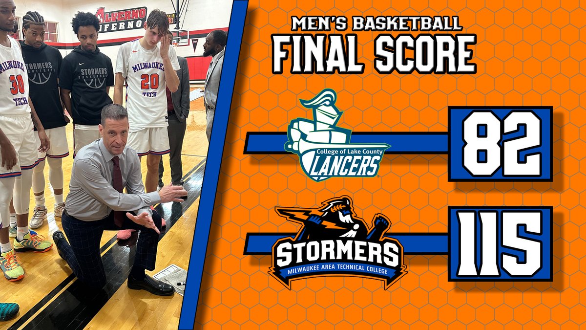 MATC_MBB's tweet image. Men&apos;s  Basketball 🏀 FINAL: No. 8 Stormers 115 | Lake County 82 ⚡️Stormers Leaders ⚡️ PG #3 Washington - Career-High 23 PTS, 5 REB, 4 STL F #21 Rivers - 20 PTS, 8 REB, 4 AST, 2 STL G #11 Hoarde - 16 PTS, 4 REB G #23 Daniels - 13 PTS, 6 REB, 4 AST