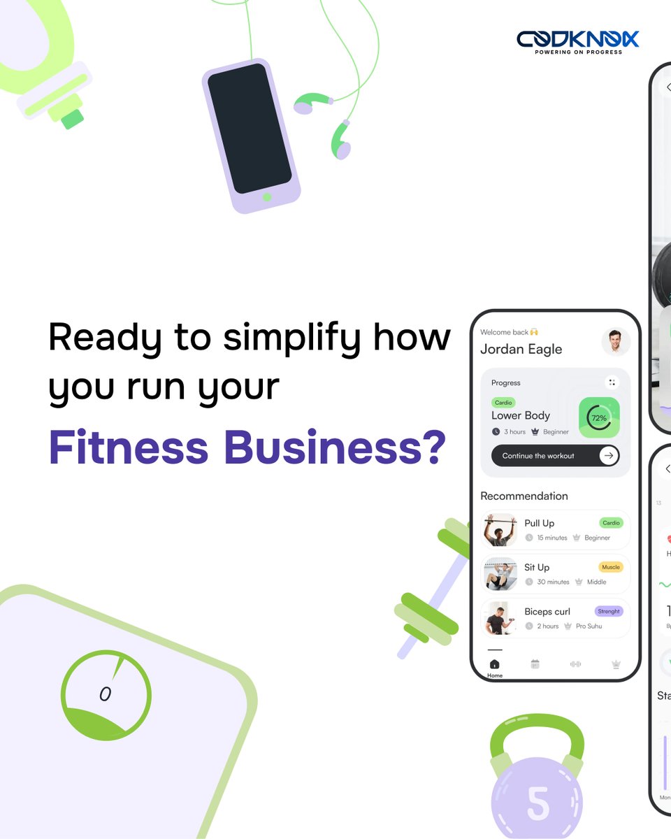 Codknoxus's tweet image. Struggling to manage members, bookings, and sessions in one place?

Make your fitness brand seamless with CodKnox, your custom app for tracking, payments, bookings, trainers, and videos in one place.

Reach at: codknox.com/contact/

#CodKnox #MobileAppDevelopment  #FitnessApp
