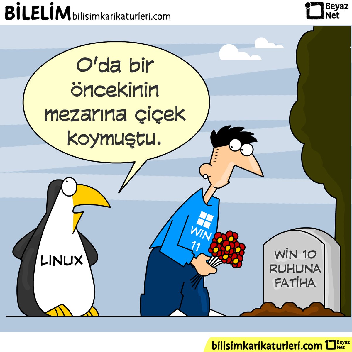 "BİLİŞİM KARİKATÜRLERİ"

"Bilişim dünyasının döngüsünde, vefalı dost son görevini yerine getiriyor.."

#beyaznet #bilişimkarikatürleri #bilişim #windows #linux #windows10