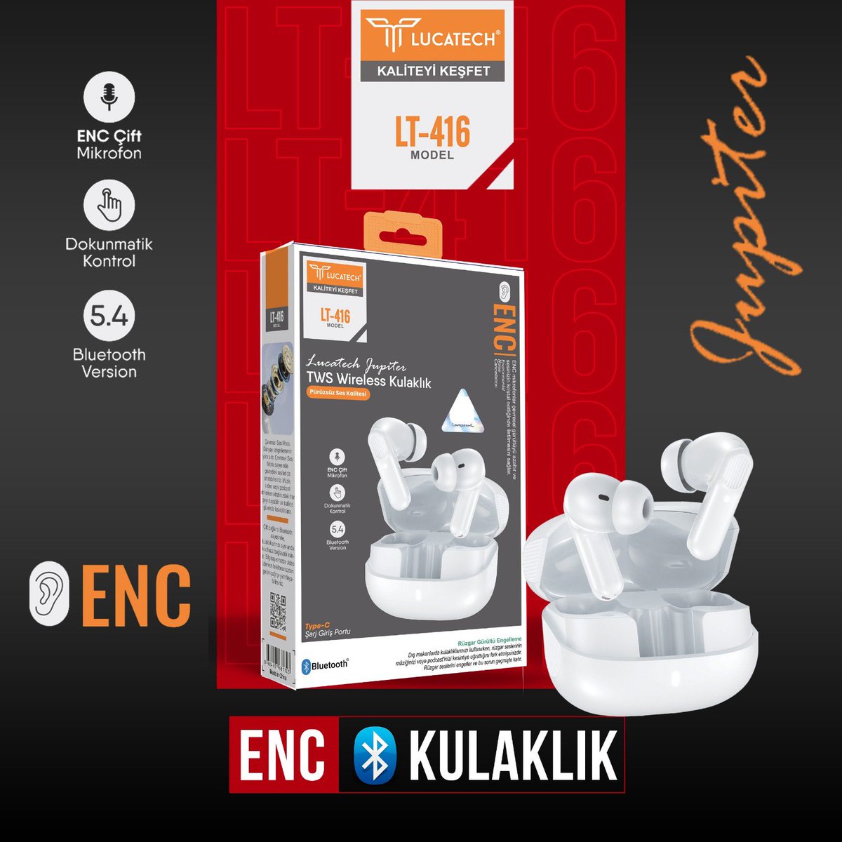 onnumaratekno's tweet photo. 🎧 Lucatech’in yeni TWS &amp; ENC kulaklık serisi çıktı!
Bluetooth 5.4 • Hi-Fi Ses • Dokunmatik Kontrol • ENC Mikrofon

🚀 LT-401 • LT-416 • LT-417 • LT-418
Hepsi stoklarda!

📦 81 ile aynı gün kargo
🔗 https://t.co/M46Fof5RwY

#Lucatech #TWS #ENC #Kulaklık https://t.co/4wwigm4hbU