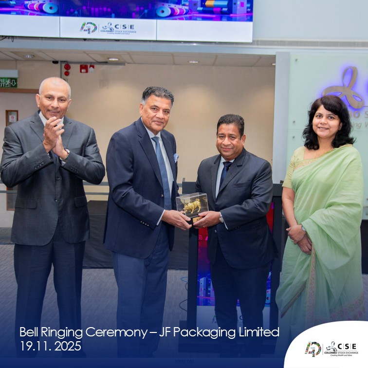 CSE_Media's tweet image. JF Packaging Limited commemorated its debut as a listed company on the Main Board with the ceremonial ringing of the Market Opening Bell on the Colombo Stock Exchange (CSE) trading floor on 19th November 2025

#cse #ColomboStockExchange #bellringingceremony