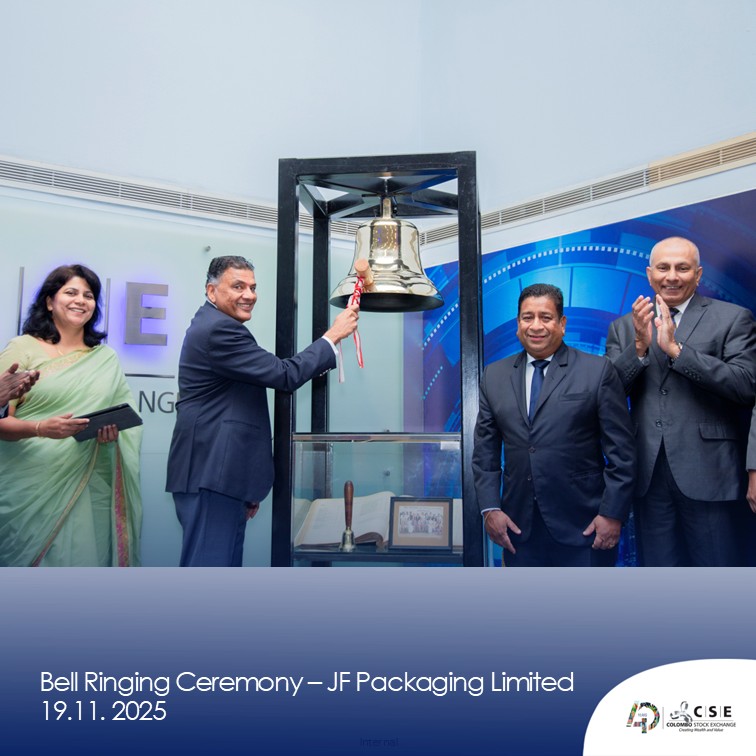 CSE_Media's tweet image. JF Packaging Limited commemorated its debut as a listed company on the Main Board with the ceremonial ringing of the Market Opening Bell on the Colombo Stock Exchange (CSE) trading floor on 19th November 2025

#cse #ColomboStockExchange #bellringingceremony
