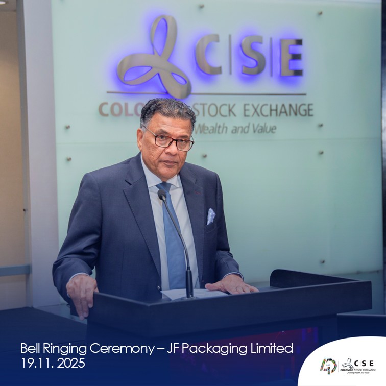 CSE_Media's tweet image. JF Packaging Limited commemorated its debut as a listed company on the Main Board with the ceremonial ringing of the Market Opening Bell on the Colombo Stock Exchange (CSE) trading floor on 19th November 2025

#cse #ColomboStockExchange #bellringingceremony