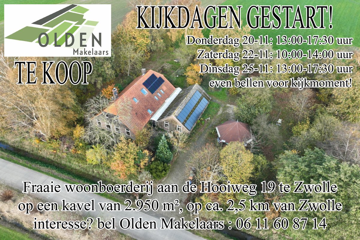 Makelaar_AOlden's tweet image. Kijkdagen woonboerderij aan de Hooiweg 19 te Zwolle starten vandaag. Komt u ook even kijken? Wel even een afspraak maken, dan kan ik u rondleiden door deze prachtige woning. #tekoop #zwolle #landelijkwonen