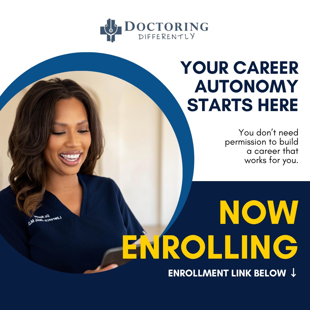 DocDifferently's tweet image. I teach everything I preach in the Doctoring Differently Academy— a 9-hour digital course &amp;amp; community for U.S. licensed physicians!

Learn per-diem, locums, expert witness, VA disability, medical writing, launching your physician Scorp/LLC, &amp;amp; much more! Link in bio.