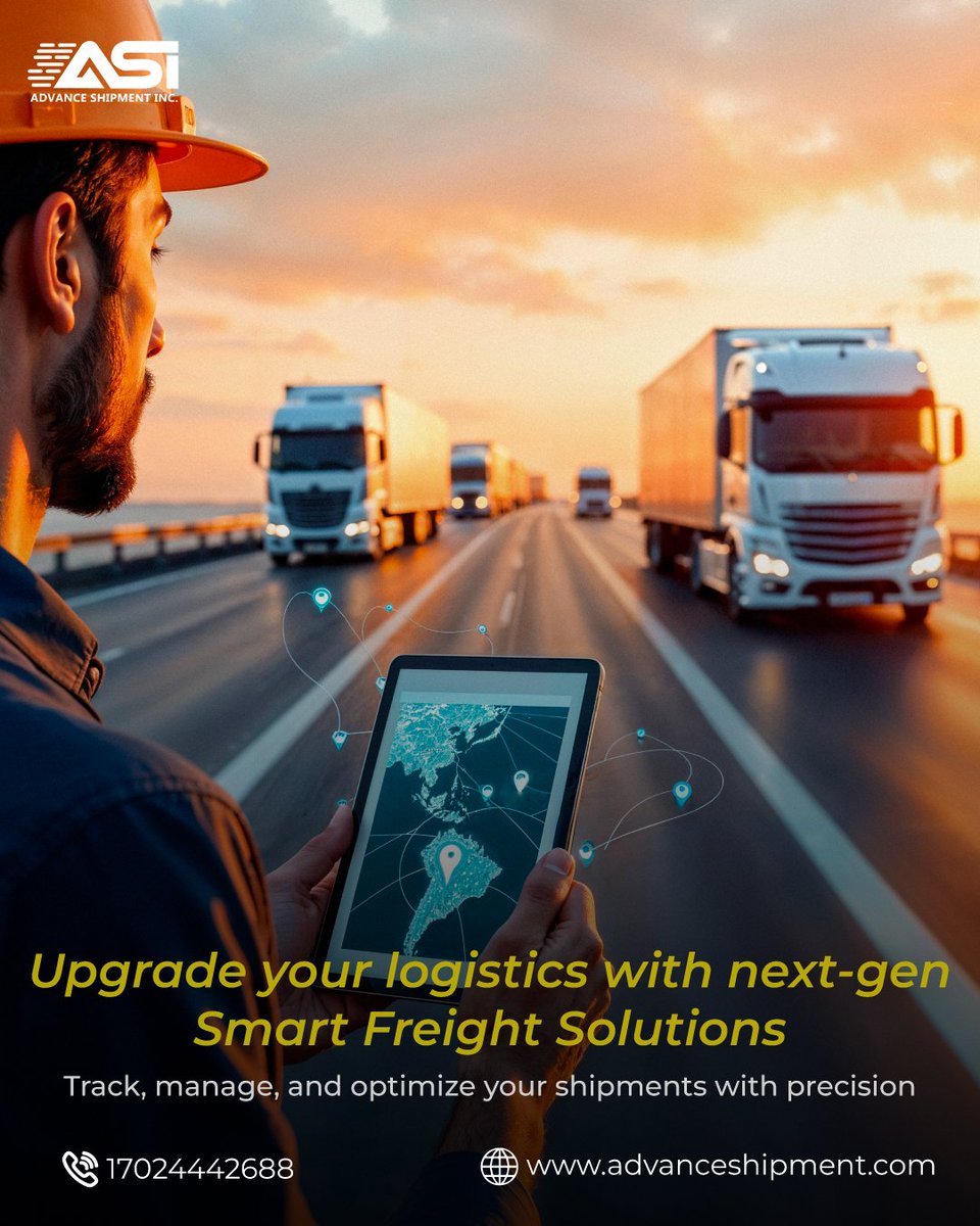 AdvanceShipment's tweet image. 🚚📦 Our Smart Freight Solutions are built to cut costs, reduce errors, and boost speed. Move smarter, grow faster!

#SmartFreight #FreightForwarding #LogisticsSolutions #SupplyChainEfficiency #AdvanceShipment #FastDelivery