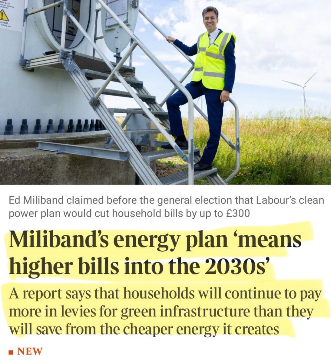 Oops, anything to say Ed? 

Energy prices will continue to increase because of Net Zero.

You appear to have spread harmful misinformation which helped you win an election.