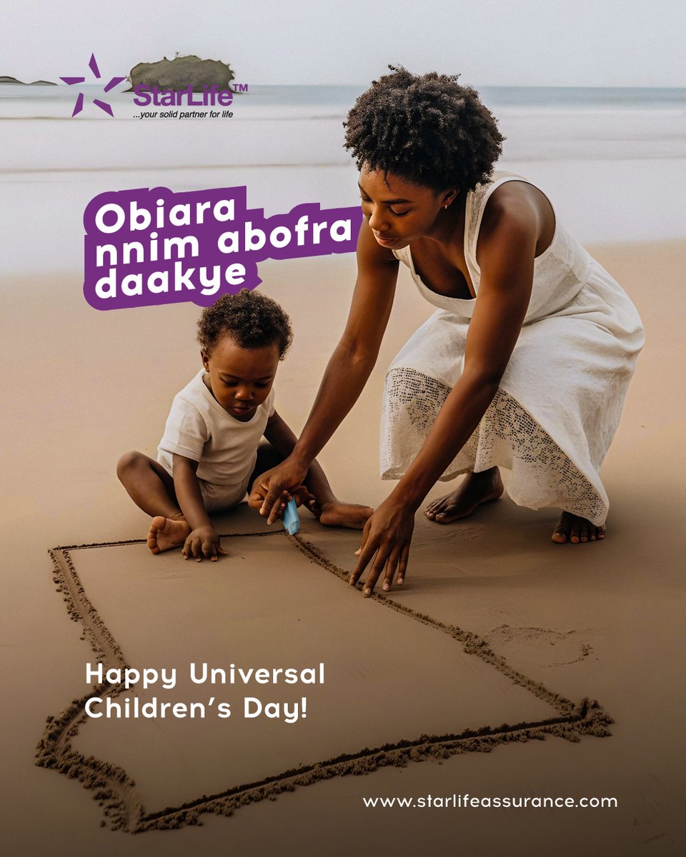 Starlifegh's tweet photo. Every child carries a future we cannot predict, but we can prepare for.
This Universal Children’s Day, let’s keep giving Ghana’s little ones the chance to dream, grow & shine.
Because investing in them is investing in Ghana’s tomorrow.
#UniversalChildrensDay #trustistimeless https://t.co/8nCJn49eAu