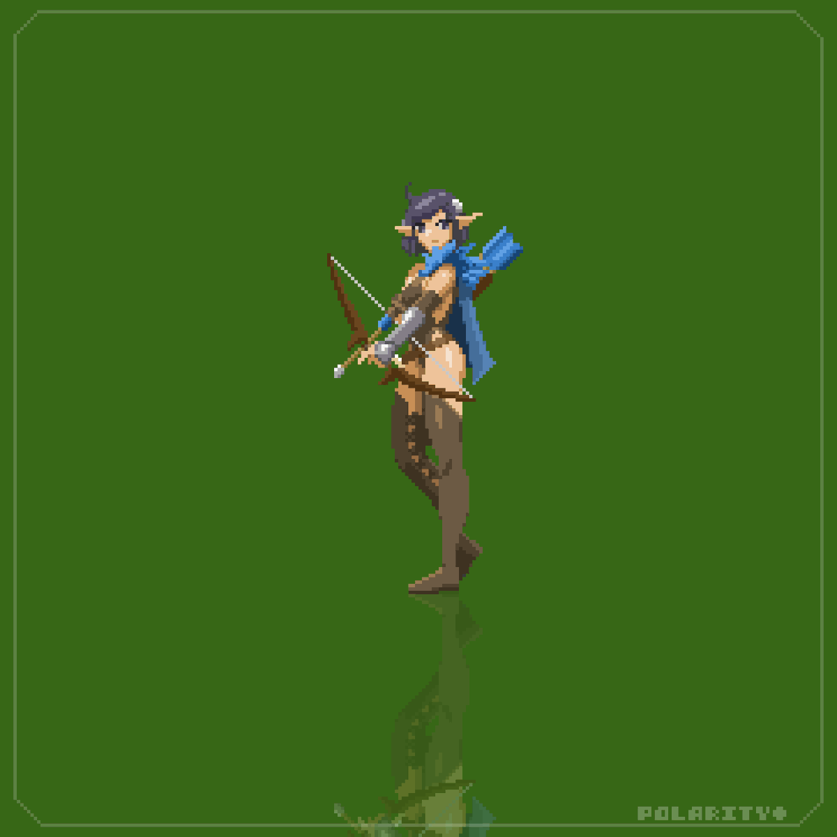 Ah, another Elf snuck in #ドット絵 #pixelart #oc #dinorider