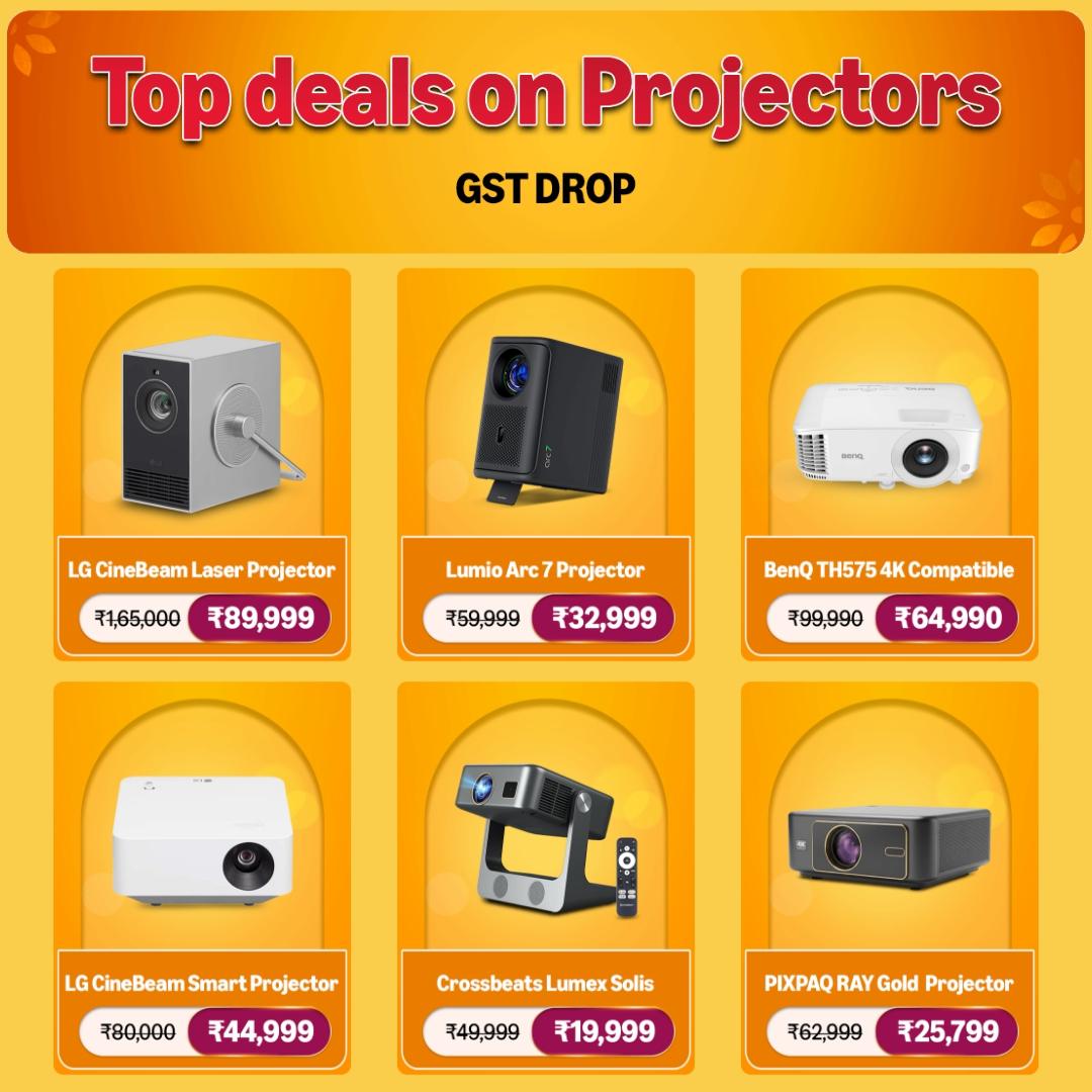 discountsdeck's tweet image. 🔥 Top Deals On Projectors 🔥

🎥 BenQ TH575 4K Compatible
👉🏻 amzn.to/48bspLD

🎥 LG CineBeam Smart Projector
👉🏻 amzn.to/43E7hME

🎥 Crossbeats Lumex Solis
👉🏻 amzn.to/44lqPFL

#Ad