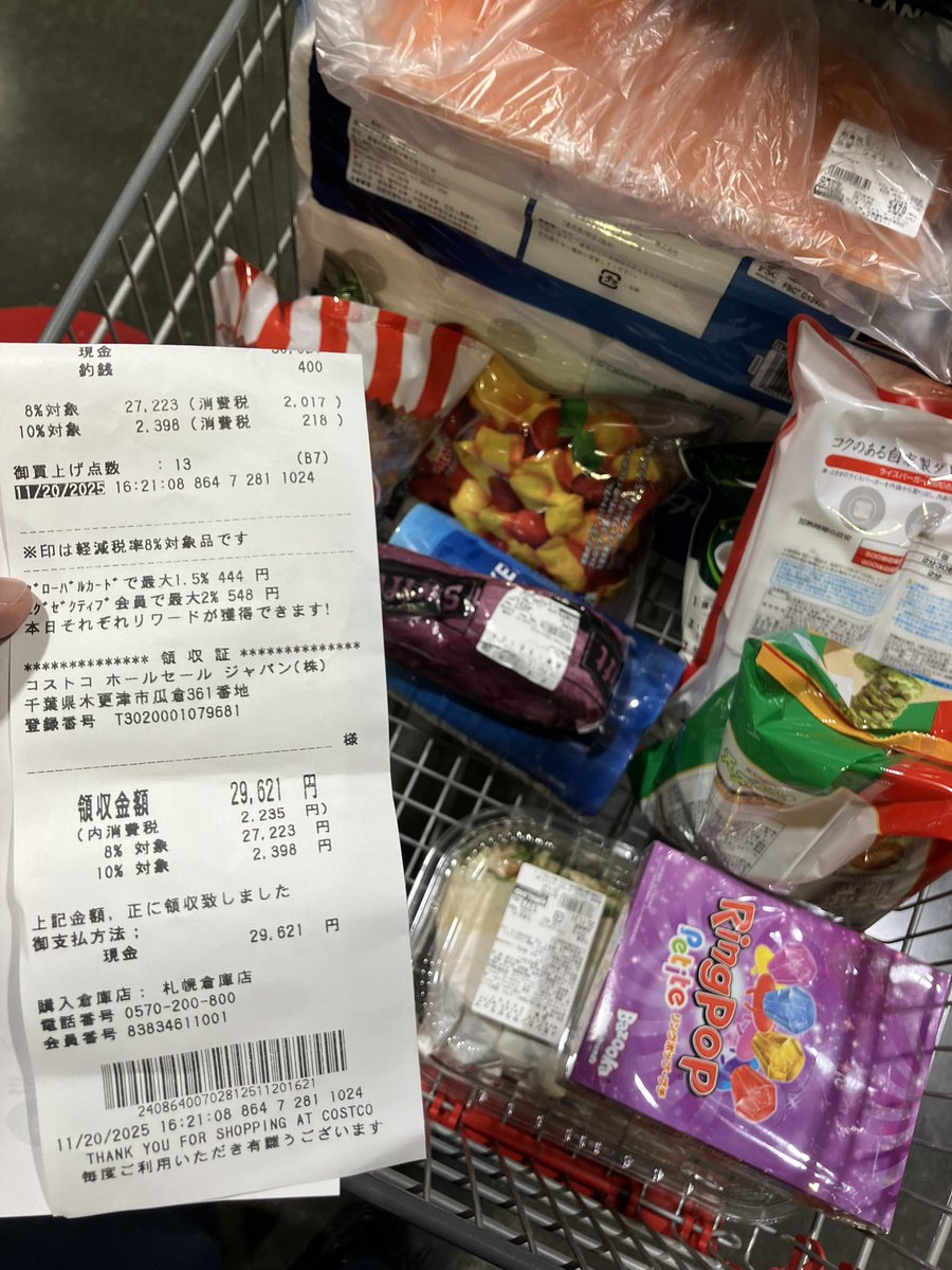 ポケカ資産400万突破記念㊗️🥺
にコストコ来たら破産した。
残り手持ち2300円w