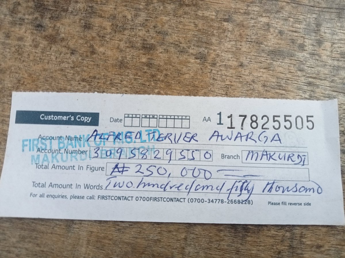 fredoot's tweet photo. @FBN_help gud morning, I lodged an access bank cheque since Monday morning in Makurdi branch but up till now, am yet to credited. I was given 48hrs for the cheque to mature.

I may be forced to proceed with legal actions if I fail to get my money today.  Acct. 30395829550 https://t.co/qVfan00ibv