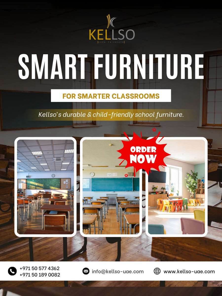 kellso_uae's tweet image. Smart Furniture For Smarter Classrooms

Order Now
📞 +971 50 577 4362 | 📞 +971 50 189 0082
📧 info@kellso-uae.com
🌐 kellso-uae.com

#kellsouae #schoolfurniture #smartclassrooms #durablefurniture #childfriendlydesign #educationfurniture #classroomsolutions #quality