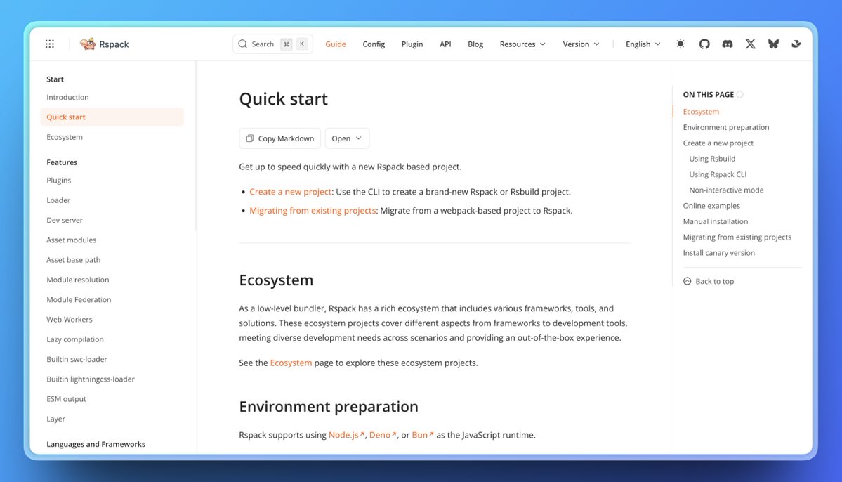 rspack_dev's tweet image. Rspress v2 RC is live across all Rstack sites. 🎉

A few fixes are in progress. The final release will ship once everything is polished.