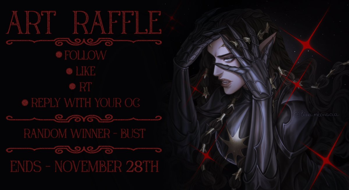 It’s time for an ART RAFFLE✨

🫧Follow me  
🫧Repost + like this post
🫧Reply with your OC or model
🫧1 Winner - BUST

⭐️ENDS - NOVEMBER 28th⭐️

Good luck and thanks for your attention and your support!