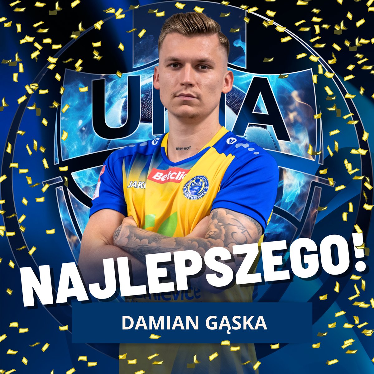 🎂 Dziś swoje urodziny obchodzi nasz pomocnik Damian Gąska! Życzymy zdrowia, szczęścia, spełnienia wszystkich marzeń i planów, tych prywatnych i zawodowych! Bądź szcześliwy i zawsze tak samo uśmiechnięty! Sto lat! ⚪🔵🟡