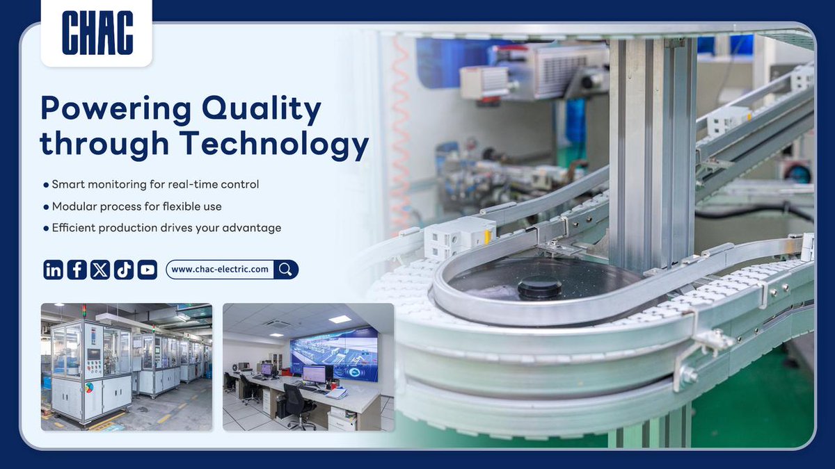 CHACElectric's tweet image. Looking for safer, smarter power distribution? CHAC’s intelligent breakers enable real-time insights, remote monitoring and reliable performance for modern energy systems.
 chac-electric.com
#CHACElectric #SmartDistribution #EnergyManagement