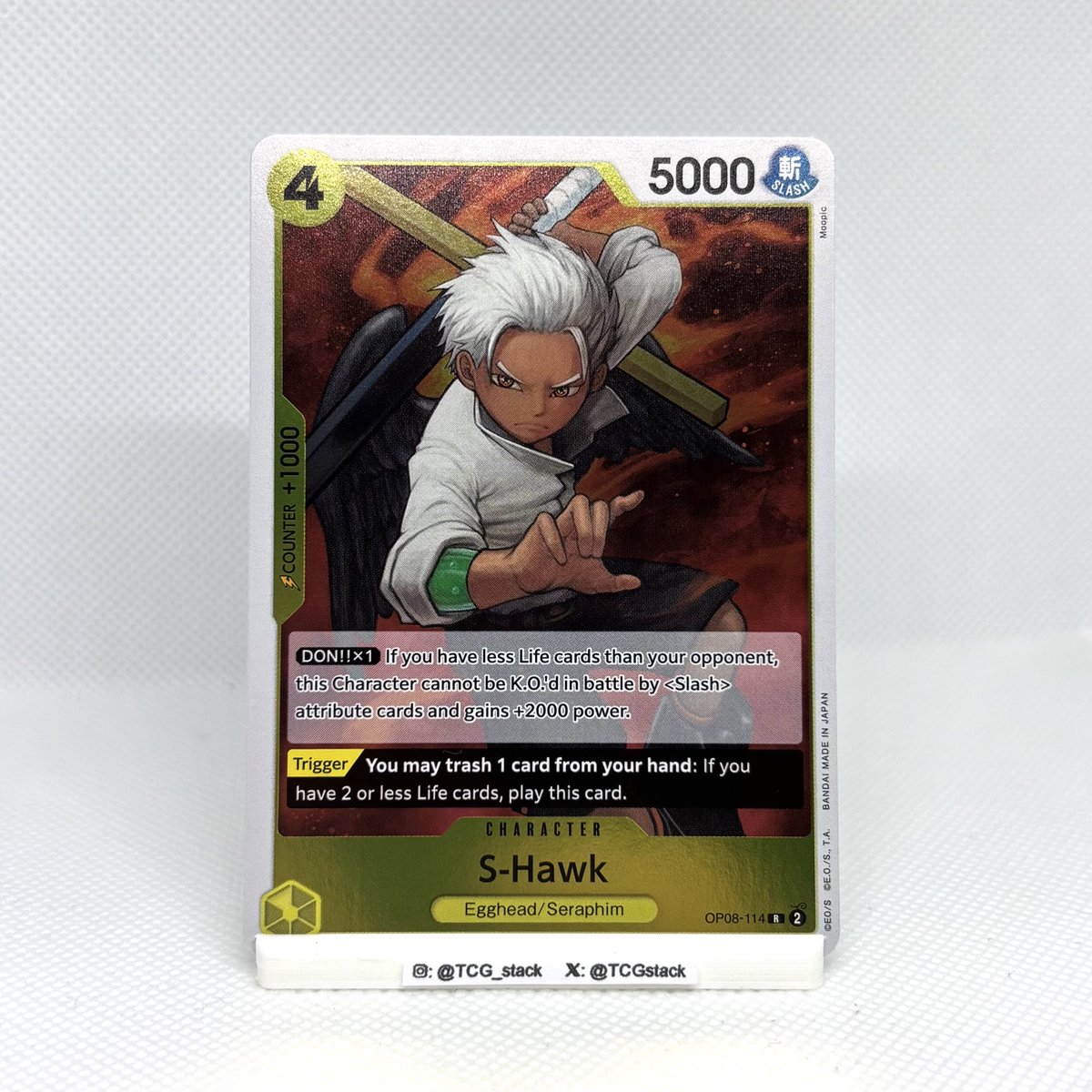 TCGstack's tweet image. #onepiece foil. S-hawk